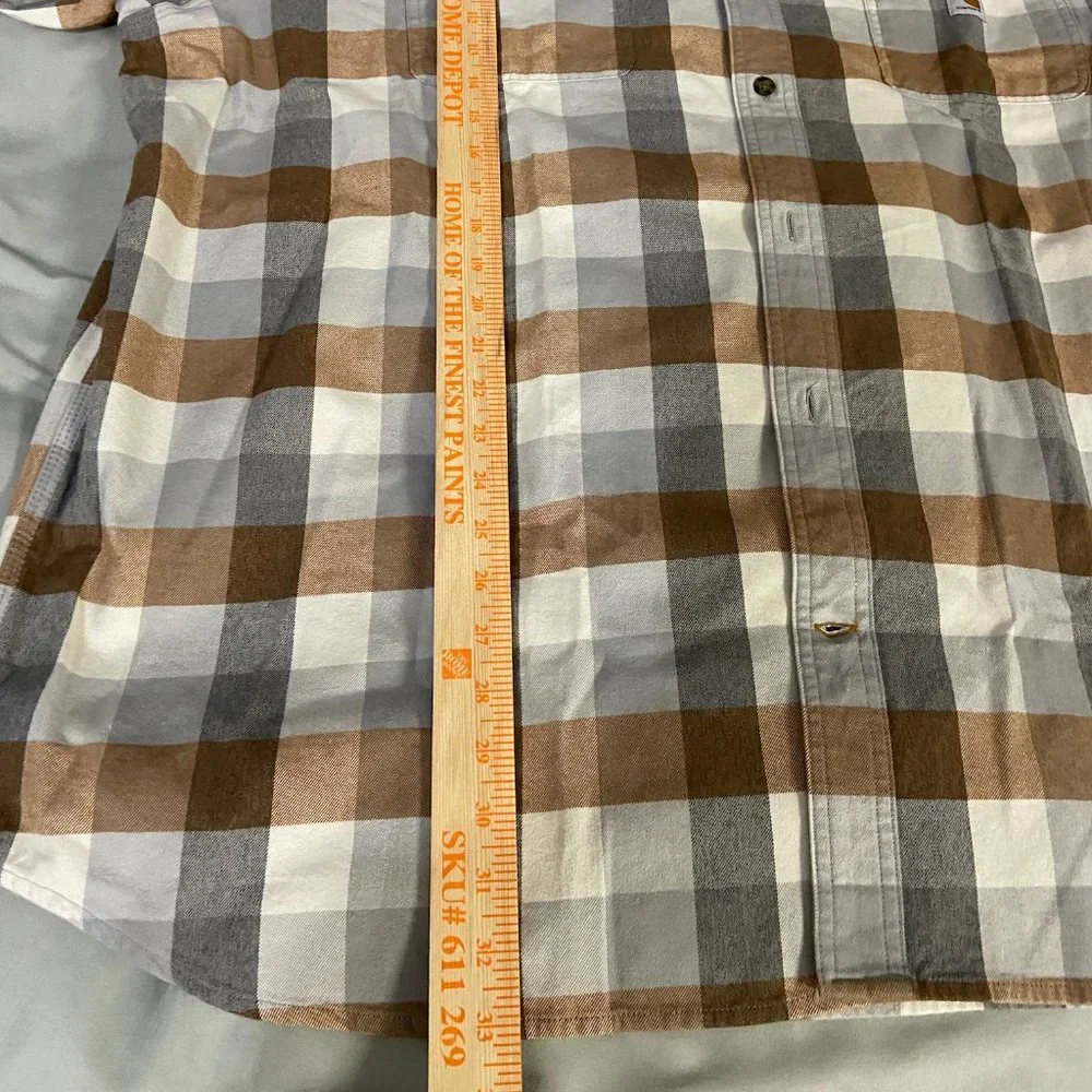 Carhartt Loose Fit Heavyweight Flannel Long Sleeve Plaid Shirt TW4451 Mens 4XL_3